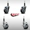 Service Caster 3.5'' SS Thermoplastic Rubber Wheel Swivel 3/4'' Expanding Stem Caster Set 2 Brakes, 4PK SCC-SSEX20S3514-TPRB-2-TLB-2-34 - alternate 5